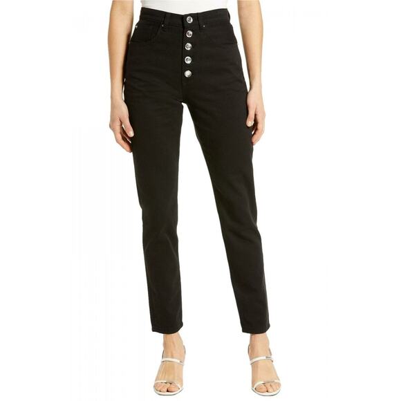 WeWoreWhat The Danielle Crystal Straight Jeans Black 26 NEW FLAWED - Picture 13 of 13
